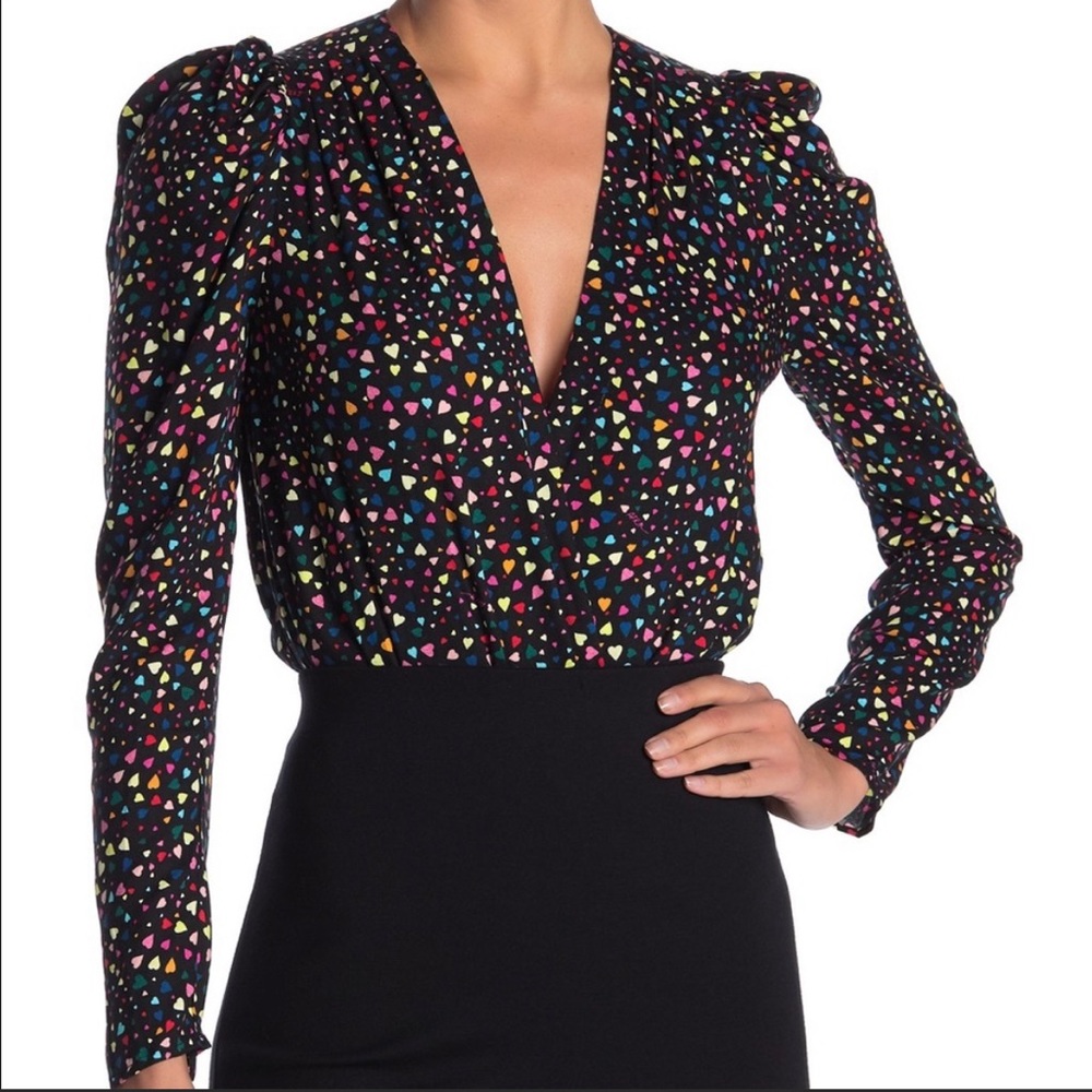 AFRM Heart print bodysuit- XS